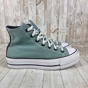 Converse Chuck Taylor All Star‎ Platform High Top Teal Women's 8.5